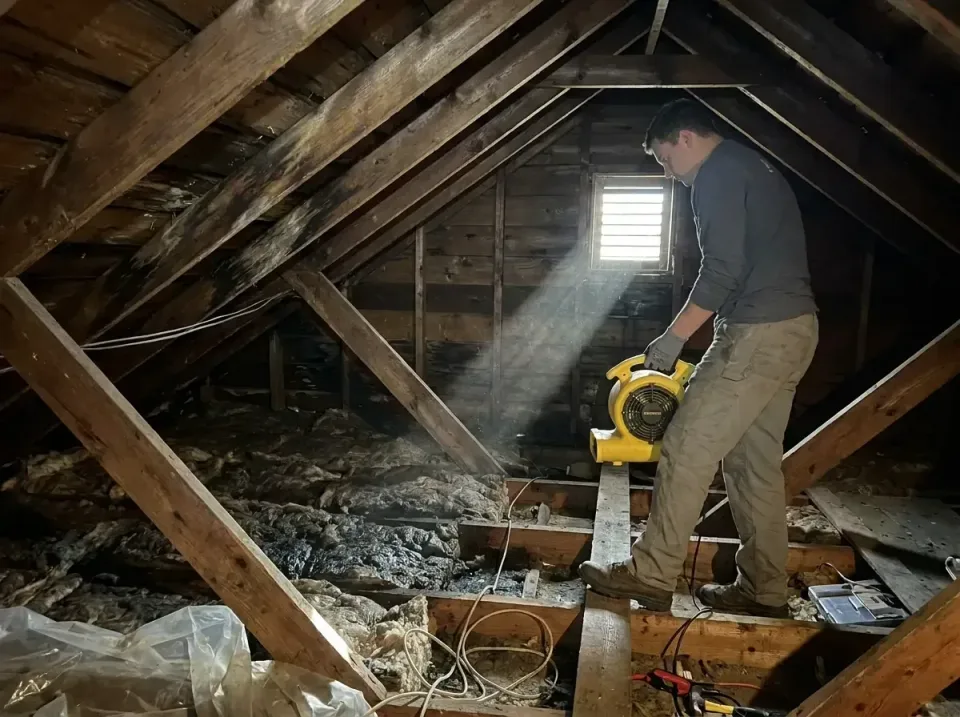 attic-water-damage-drying-proc-007 — frequently asked questions, Emergency Water Extraction & 24/7 Flood Response in Morrist…